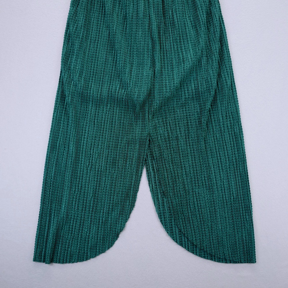 Sabina Musayev x Anthropologie Odelle Teal Pleated Plisse Tulip Hem Midi Skirt S - Picture 7 of 7